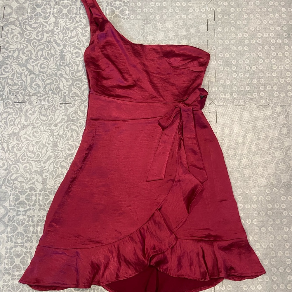 Magenta Satin Dress